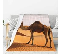 Flannel Throw Blanket, Desert Sand Camel Blankets for Couch Washable Lightweight Blanket for Bed Soft Fleece Blanket 40"x30" Air Conditioning Blanket Warm Plush Blankets for All Season