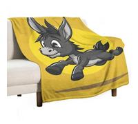 Flannel Throw Blanket - Super Soft Lightweight Throw Blanket Fuzzy Comfy Cartoon Donkey Image Flannel Blankets Warm Plush Throw Blankets for Couch Sofa Bed 30"x40"