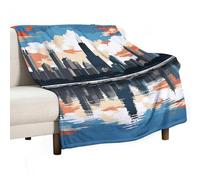 Flannel Throw Blanket - Super Soft Lightweight Throw Blanket Fuzzy Comfy Chicago Skyline Flannel Blankets Warm Plush Throw Blankets for Couch Sofa Bed 40"x50"