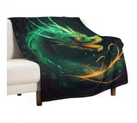 Flannel Throw Blanket - Super Soft Lightweight Throw Blanket Fuzzy Comfy Chinese Dragon Flannel Blankets Warm Plush Throw Blankets for Couch Sofa Bed 50"x60"