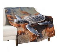Flannel Throw Blanket - Super Soft Lightweight Throw Blanket Fuzzy Comfy Cut Sea Turtle Flannel Blankets Warm Plush Throw Blankets for Couch Sofa Bed 50"x60"
