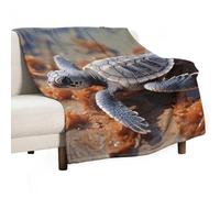 Flannel Throw Blanket - Super Soft Lightweight Throw Blanket Fuzzy Comfy Cut Sea Turtle Flannel Blankets Warm Plush Throw Blankets for Couch Sofa Bed 30"x40"