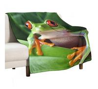 Flannel Throw Blanket - Super Soft Lightweight Throw Blanket Fuzzy Comfy Cute Frog Flannel Blankets Warm Plush Throw Blankets for Couch Sofa Bed 30"x40"
