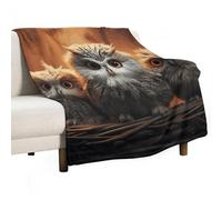 Flannel Throw Blanket - Super Soft Lightweight Throw Blanket Fuzzy Comfy Cute Owl Baby Flannel Blankets Warm Plush Throw Blankets for Couch Sofa Bed 50"x60"