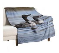 Flannel Throw Blanket - Super Soft Lightweight Throw Blanket Fuzzy Comfy Loon Birds Flannel Blankets Warm Plush Throw Blankets for Couch Sofa Bed 50"x60"