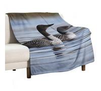 Flannel Throw Blanket - Super Soft Lightweight Throw Blanket Fuzzy Comfy Loon Birds Flannel Blankets Warm Plush Throw Blankets for Couch Sofa Bed 30"x40"