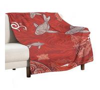 Flannel Throw Blanket - Super Soft Lightweight Throw Blanket Fuzzy Comfy Red Sea Animal Flannel Blankets Warm Plush Throw Blankets for Couch Sofa Bed 40"x50"