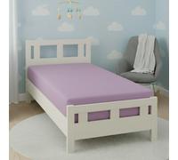 Flannelette Cot Bed Fitted Sheet Soft Brushed Cotton Bedding Comfort Lilac