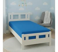 Flannelette Cot Bed Fitted Sheet Soft Brushed Cotton Bedding Comfort Teal