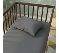 Flannelette Cot Bed Pillowcase Cover Soft Brushed Warmth And Comfort Grey