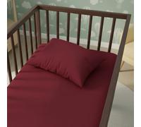 Flannelette Cot Bed Pillowcase Cover Soft Brushed Warmth And Comfort Red