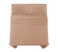 Flannelette Fitted Sheet (FULL SET - FITTED SHEET + FLAT SHEET + PILLOWCASES) 100% Brushed Cotton Beautiful Bedding Set Soft Cosy Bedsheet Easy Care 160 GSM (Latte Beige, Double Full Set)