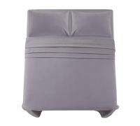 Flannelette Flat Sheet 100% Brushed Cotton Plain Colour Bedsheets Extra Deep 32CM/13Inch Deep Skirt Box Easy Care Cotton Bedding Super Soft 160 GSM Luxury Quality (Silver, King Flat Sheet)