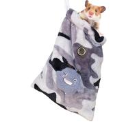 Flannelette Hamster Bag with Drawstring - Compact Sleeping Pocket, Plush Dwarf Pet Bed, Safe Carrier, Insulated Pocket for Relaxing Sleep | Small Animals Hamsters T