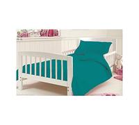 Flannelette Pillow Case for Cot Bed Thermal Toddler Baby Bed 100% Egyptian Cotton Pillowcase 60 x 40 Cm Approximately, Teal