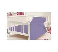 Flannelette Pillow Case for Cot Bed Thermal Toddler Baby Bed 100% Egyptian Cotton Pillowcase 60 x 40 Cm Approximately, Lilac