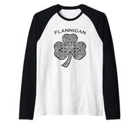 Flannigan Family Last Name Irish Ireland Celtic Raglan Baseball Tee
