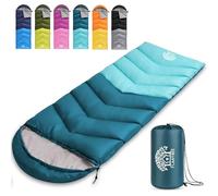 Flantree Sleeping Bag 4 Seasons Adults & Kids for Camping Hiking Trips Warm Cool Weather,Lightweight and Waterproof with Compression Bag,Indoors Outdoors Activities