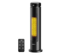 FLANUR 2000W Electric Heaters for Home, 60cm Tower Fan Heater with Programmable Thermostat, 12H Timer & Remote Control, Oscillation and ECO Mode, Space Heaters for Office, Bedroom, Home (Black, 1Pack)
