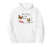Flap Around And Find Out Monarch Butterfly Floral Lover Pullover Hoodie