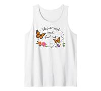 Flap Around and Find Out Monarch Butterfly Floral Lover Tank Top