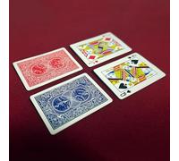 Flap - Card Face & Back Change Magic Tricks Visual Card Back Color Change Poke Face Change Magic Close-up Illusions Gimmicks Props(face change red back)