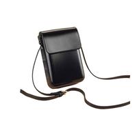 Flap Crossbody Bags Women Mini PU Leather Shoulder Purses And Handbags For Girls Ladies Phone Simple Solid Bag(Black)