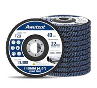 Flap Discs 115mm 40 Grit Grinding Discs T29 for Angle Grinder to Sanding Grinding Metal Wood (10PCS)