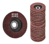 Flap Discs 40 PCS 4.5 Inch - 40 60 80 120 Grit Grinding Discs 4 1/2 Assorted Sanding Grinding Wheels,Aluminum Oxide Abrasives,Grinder disc (Red, 40#)