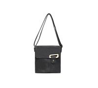 Flap Double Zip Top Sections Cross Body Bag JFY Dark Grey One Size