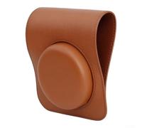 Flap for access PU Leather Bag for Instax for mini 41 Flap for(brown) | Shock-absorbent interior, scratch-resistant shell, secure snap closure, fits for mini 41 perfectly, grey brown black options