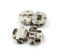 Flap Hinge 3D Adjustable Furniture Flap Fitting 90 Degrees, Pack of 2 for Wooden Flaps, Furniture Hinge for Screwing, Flap Holder Steel Nickel-Plated - Hinge for Cabinet Doors & Display Cabinets