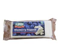 FLAP.JA.XX Blueberry Flapjacks with White Chocolate Flavour Coating PACK OF 24 - Bulk Box - Traditional Baked Oat Snack Bars - Energy Boosting Breakfast & Lunchbox Treat - Suitable for Vegetarians