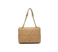 Flap Metal Chain Handle Shoulder Bag JFY Beige One Size