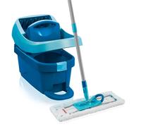Flap Mop and Bucket on Wheels Set Blue 8 Liter