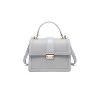 Flap Top Handle Metal Push Lock Grab Bag JFY Light Grey One Size