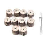 Flap Wheel Sanding Disc Set 80-600 Grit 10mm Abrasive Polishing Wheels 10pc | Includes 10 flap sanding wheels plus 1 mandrel, covering 80 to 600 grit polishing, deburring, and finishing.