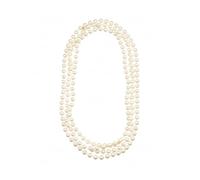 Flapper Beads Necklace 72in Long 1920s Costume Accessory Lightweight Retro Pearl Style for Gatsby Party Halloween Fancy Dress Women One Size
