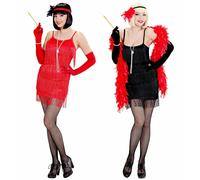 Flapper Gangster Red/Black Large UK 14-16 Adult Ladies Fancy Dress Costume