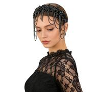 Flapper Headband, 20s Great Gatsby Headband, Flapper Accessories with Decorative Details, Hair Band Accessories For Wedding Prom Party, Black
