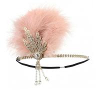 Flapper Headband, Pearl Accents, Black, One Size | Flapper Headpiece, for Women, Harlem Nights Events, One Size Fits Most