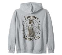 Flapper Mode On Dancing Woman 1920s Zip Hoodie