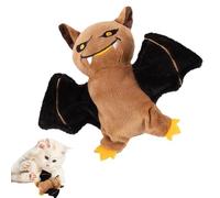 Flapping Bat Chew Toy Cats - Usb Rechargeable Interactive Kitten Toy | Soft Squeaky Electric Pet Plaything Sound Effects, Fun Bat-Shaped Gift for Feline Birthday Holiday Indoor Activity