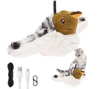 Flapping Bird Cat Toy, Interactive Catnip Toys for Cats, Realistic Plush Simulation Chirping Bird Cat Toy, Rechargeable Simulation Chirping Pet Plaything for Kittens to Bite Chew and Kick (No Flying)