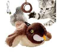 Flapping Bird Cat Toy - Touch Activated Automatic Plush Toy | Realistic Interactive Kitten Enrichment Game | Exercise | Chasing | Hunting | Stimulation | Indoor Play Stimulation