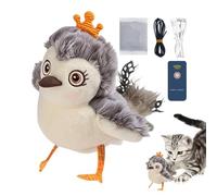 Flapping Bird Cat Toys - Touch-Activated Rechargeable Kitten Toy | Realistic Interactive Toys with Feathers for Cats, Soft Cozy Toys for Kittens, Birds That A