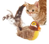 Flapping Bird - Plush 14x7cm | Chirping Bird | Cat Toys, Sound Toy For Interactive Play, Stimulating Hunting Instincts, Exercise, Mental Stimulation, Pet Entertainment, Indoor Activity, And Daily Feli