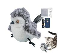 Flapping bird with cat, automatic chirping kitten toys, cat toys realistic interactive toys | Soft and comfortable cat flying bird for all breeds toys from to