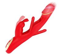 Flapping Vibrator Dildo for Women Sex Toys, 3 in 1 G Spot Vibrator with 7 Flapping, 7 Rabbit Vibration & 7 Dildo Vibration, Silicone Rabbit Vibrator for Clitoral Nipple Anal Stimulation, Adult Toys