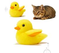Flapping Wings Cat Toys - Interactive Squeaking Catnip Toys for Cats with Real Chirping Duck Sound - Fun Kitty Kitten Catnip Toys for Cat Exercise - Plush Duck